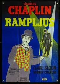 w035 LIMELIGHT Swedish movie poster '52 Charlie Chaplin, Claire Bloom