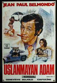 w044 INCORRIGIBLE Turkish movie poster '75 Jean-Paul Belmondo