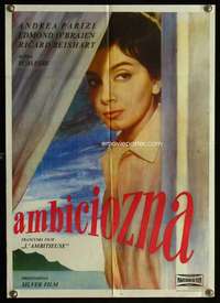 w049 AMBITIOUS ONE Yugoslavian movie poster '59 Andrea Parisy