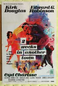 a024 2 WEEKS IN ANOTHER TOWN one-sheet movie poster '62 Douglas, Charisse