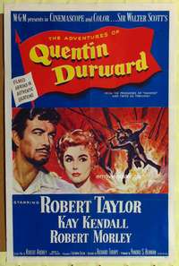 a032 ADVENTURES OF QUENTIN DURWARD one-sheet movie poster '55 Robert Taylor