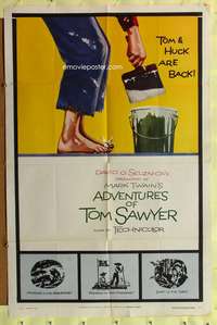 a033 ADVENTURES OF TOM SAWYER style B one-sheet movie poster R58 Mark Twain