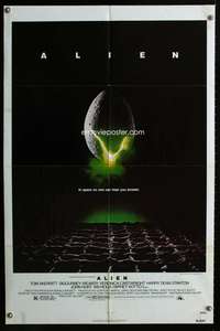 a036 ALIEN one-sheet movie poster '79 Ridley Scott sci-fi classic!