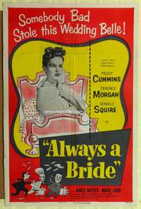 a037 ALWAYS A BRIDE one-sheet movie poster '53 Peggy Cummins, English!