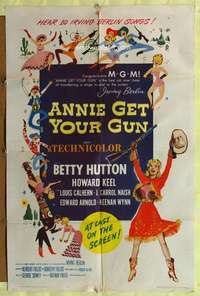 a045 ANNIE GET YOUR GUN one-sheet movie poster R62 Betty Hutton, Keel