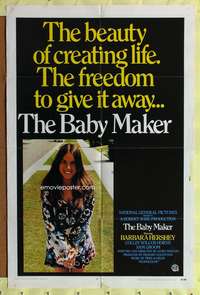 a054 BABY MAKER int'l one-sheet movie poster '70 Barbara Hershey, adoption!