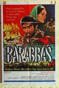 a058 BARABBAS one-sheet movie poster '62 Anthony Quinn, Silvana Mangano