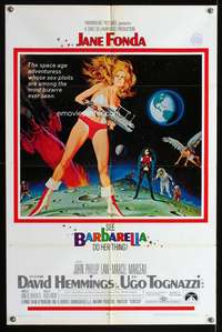 a059 BARBARELLA one-sheet movie poster '68 sci-fi Jane Fonda, Roger Vadim