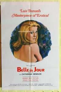 a068 BELLE DE JOUR one-sheet movie poster '68 sexy Catherine Deneuve!