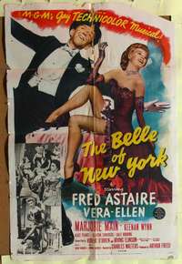 a069 BELLE OF NEW YORK one-sheet movie poster '52 Fred Astaire, Vera-Ellen