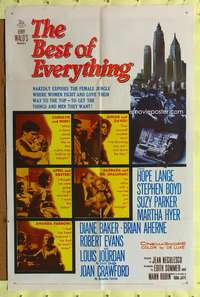 a072 BEST OF EVERYTHING one-sheet movie poster '59 Hope Lange, Boyd