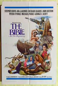 a075 BIBLE one-sheet movie poster '67 John Huston, Stephen Boyd, Ava Gardner