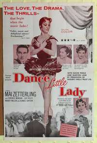 a184 DANCE LITTLE LADY one-sheet movie poster '54 English ballet dancing!