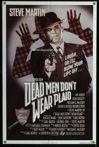a190 DEAD MEN DON'T WEAR PLAID one-sheet movie poster '82 Steve Martin
