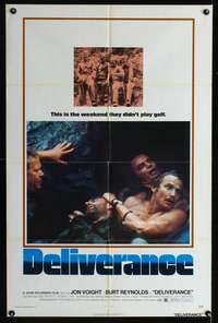 a197 DELIVERANCE one-sheet movie poster '72 Jon Voight, Burt Reynolds