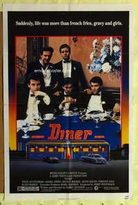 a211 DINER one-sheet movie poster '82 Barry Levinson, Guttenberg, Rourke