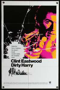 a217 DIRTY HARRY int'l one-sheet movie poster '71 Clint Eastwood classic!