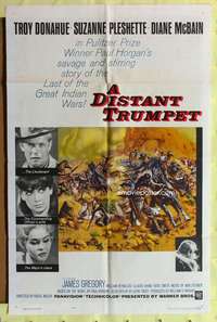 a223 DISTANT TRUMPET one-sheet movie poster '64 Troy Donahue, Pleshette