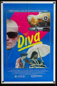a224 DIVA one-sheet movie poster '82 Jean Jacques Beineix, French!