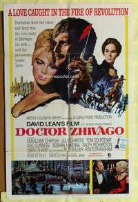 a228 DOCTOR ZHIVAGO one-sheet movie poster '65 David Lean, Julie Christie