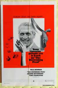 a241 DROWNING POOL one-sheet movie poster '75 Paul Newman as Lew Harper!