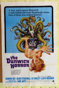 a251 DUNWICH HORROR one-sheet movie poster '70 AIP wild horror image!