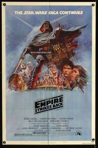 a263 EMPIRE STRIKES BACK style B 1sh movie poster '80 George Lucas