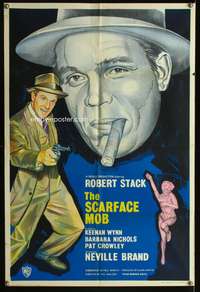 a012 SCARFACE MOB English one-sheet movie poster '62 Stack as Elliot Ness!