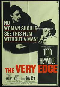 a016 VERY EDGE English one-sheet movie poster '62 Richard Todd, Heywood