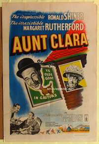 a001 AUNT CLARA English one-sheet movie poster '54 Margaret Rutherford