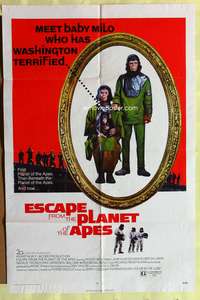 a272 ESCAPE FROM THE PLANET OF THE APES one-sheet movie poster '71 McDowall