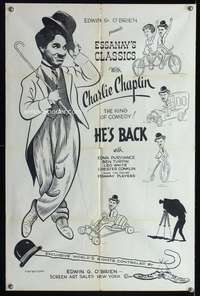 a275 ESSANAY-CHAPLIN REVUE OF 1916 one-sheet movie poster R60 classics!
