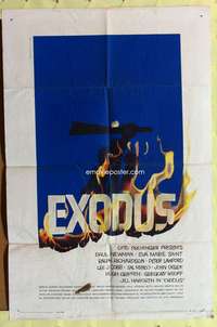 a287 EXODUS one-sheet movie poster '61 Newman, classic Saul Bass art!