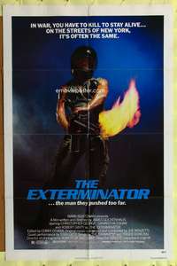 a293 EXTERMINATOR one-sheet movie poster '80 the man they pushed too far!