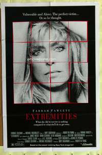 a294 EXTREMITIES one-sheet movie poster '86 Farrah Fawcett gets revenge!