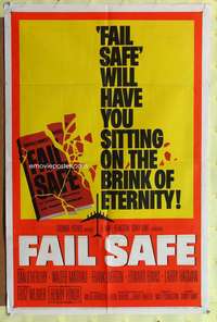 a297 FAIL SAFE one-sheet movie poster '64 Walter Matthau, Henry Fonda