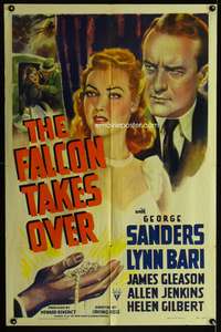 a301 FALCON TAKES OVER one-sheet movie poster '42 George Sanders, Lynn Bari