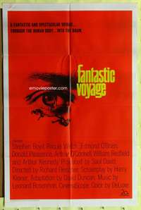 a309 FANTASTIC VOYAGE one-sheet movie poster '66 Raquel Welch, Fleischer