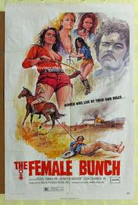 a316 FEMALE BUNCH one-sheet movie poster '69 sexy cowgirls western!