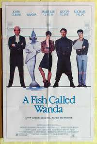 a324 FISH CALLED WANDA one-sheet movie poster '88 Cleese, Jamie Lee Curtis