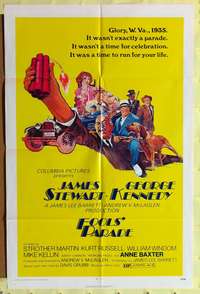 a337 FOOLS' PARADE one-sheet movie poster '71 James Stewart, Kennedy