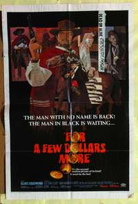 a339 FOR A FEW DOLLARS MORE one-sheet movie poster '67 Clint Eastwood