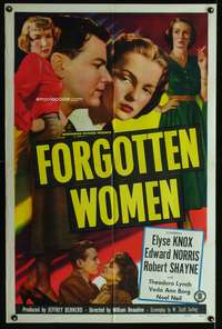 a349 FORGOTTEN WOMEN one-sheet movie poster '49 bad girl Noel Neill!