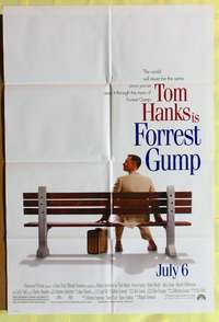 a350 FORREST GUMP advance one-sheet movie poster '94 Tom Hanks, Zemeckis
