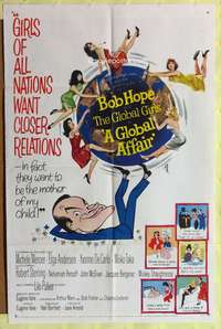 a384 GLOBAL AFFAIR one-sheet movie poster '64 Bob Hope, Yvonne De Carlo