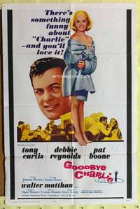 a401 GOODBYE CHARLIE one-sheet movie poster '64 Tony Curtis, Deb Reynolds