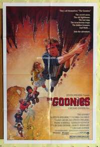 a405 GOONIES one-sheet movie poster '85 teen classic, Drew Struzan art!