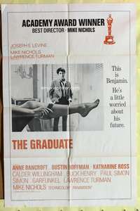 a406 GRADUATE style A one-sheet movie poster '68 Dustin Hoffman, Bancroft