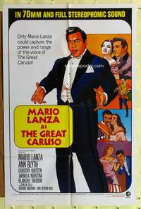 a410 GREAT CARUSO one-sheet movie poster R70 Mario Lanza, Ann Blyth