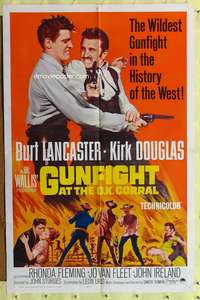 a417 GUNFIGHT AT THE OK CORRAL one-sheet movie poster R64 Burt Lancaster